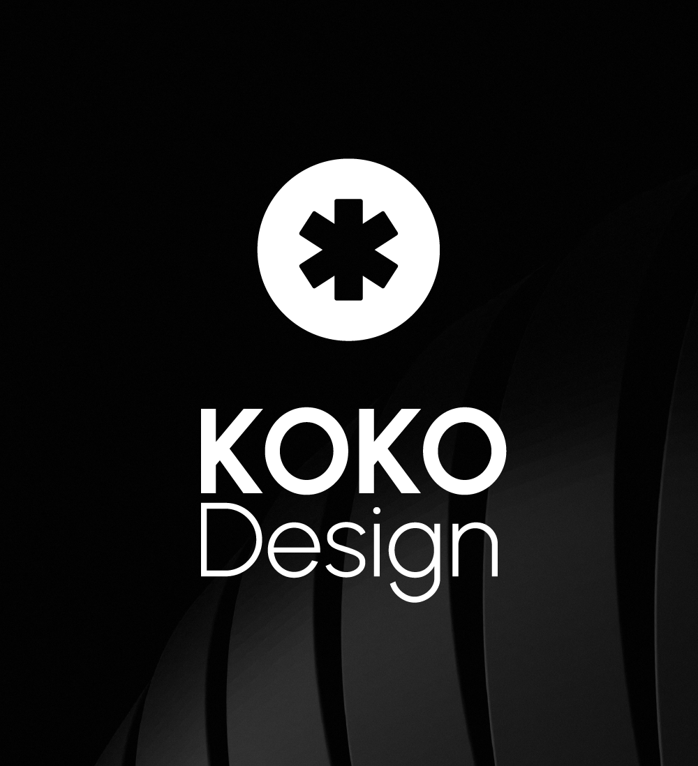 koko design logo blanco con fondo negro 2 01